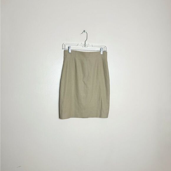 SALE! Tan Escada Wool Pencil Skirt Size 36 (4) EUC - Picture 1 of 5